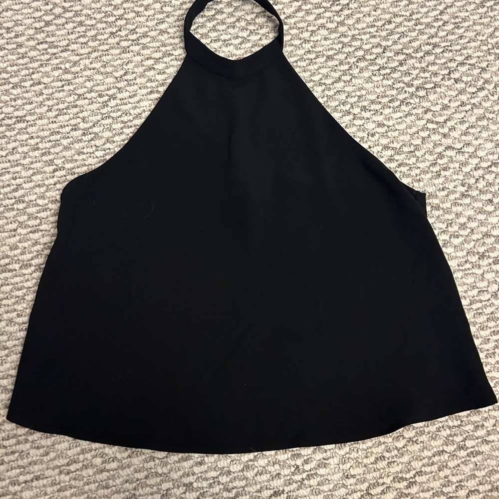 Black Halter Neck Women's Top